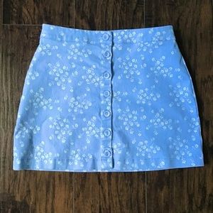 Forever 21 Floral button front mini skirt size medium